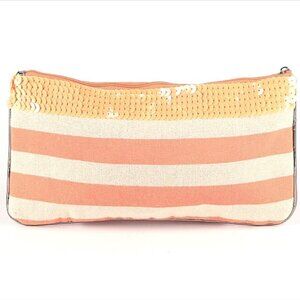 Loft Ann Taylor Orange & Tan Wristlet